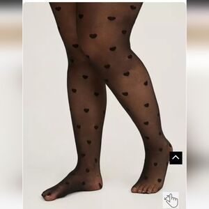 🆕♥️ TORRID PLUS SIZE HEART TIGHTS - SHEER♥️